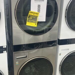 LG New Front Load Washer Dryer Set - Black Stainless