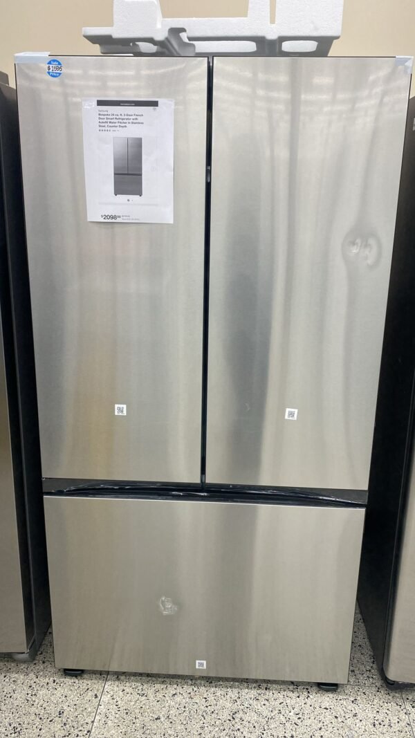 Samsung Bespoke New Dented 3 Door French Door RefrigeratorSamsung Bespoke New Dented 3 Door French Door Refrigerator