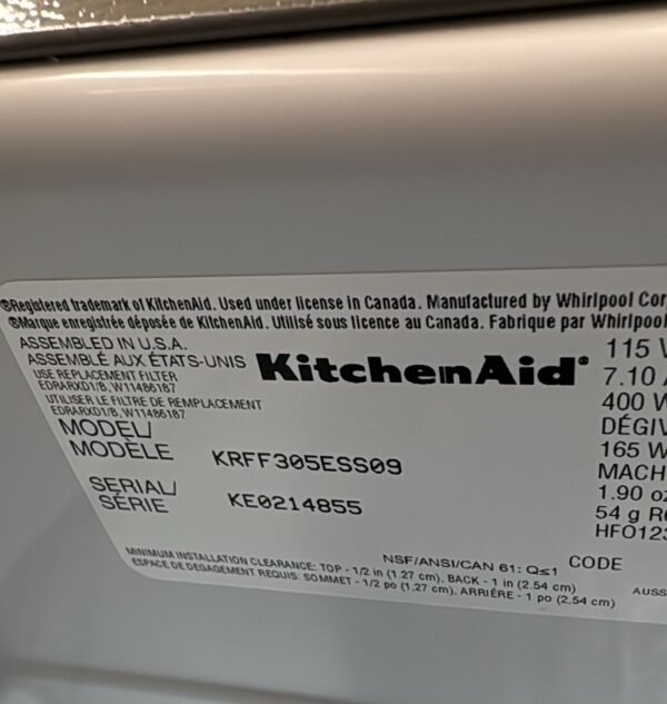 KitchenAid New KRFF305ESS 36 Inch French Door Refrigerator - Image 2