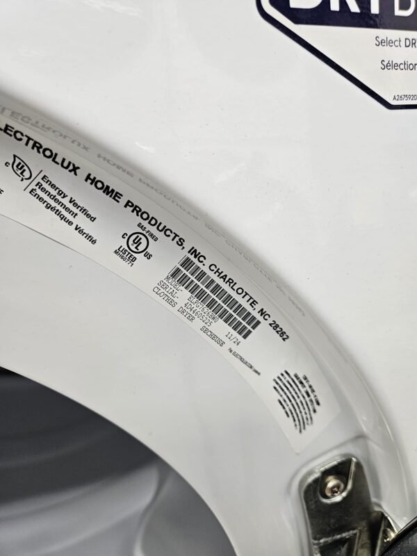 Electrolux ELFG7626BW0 – 8.0 Cu. Ft. Front Load Gas Dryer - Image 2