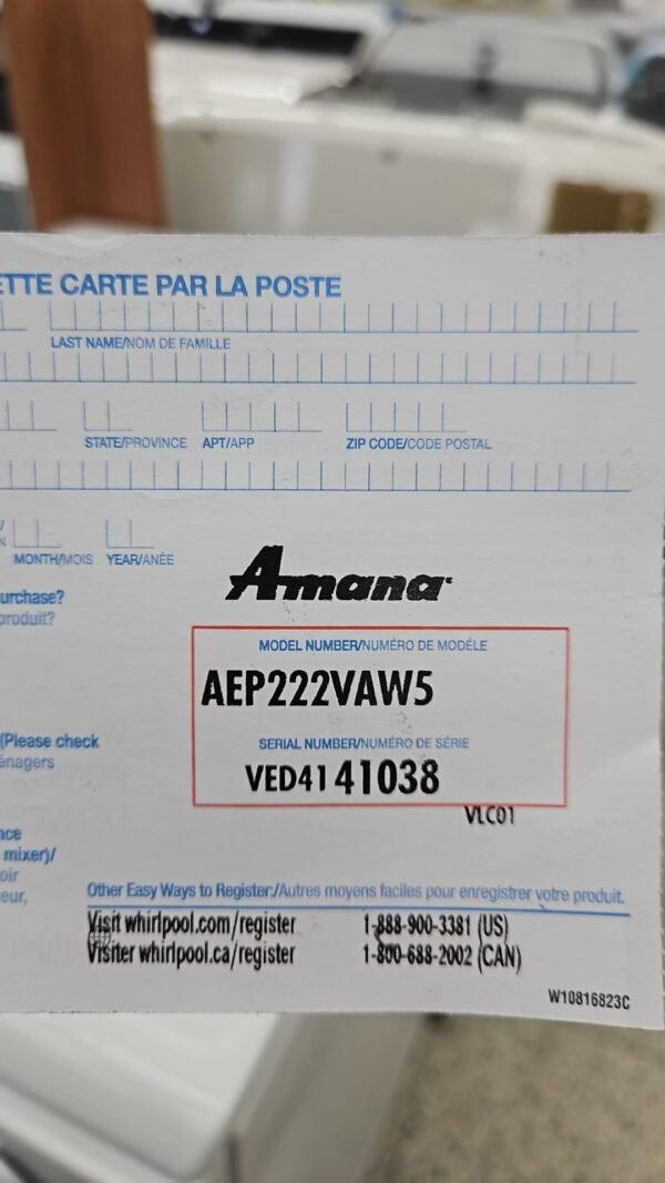 Amana AEP222VAW5 20" Electric Range - Image 3