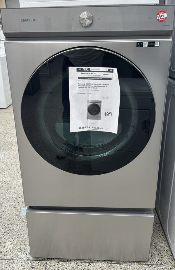 Samsung DVE53BB8900TA3 – 7.6 cu ft Ultra‑Capacity Smart Electric Dryer - Image 2