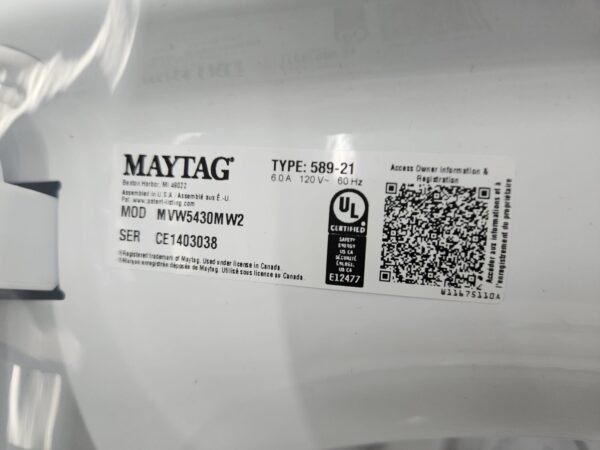 Maytag New MVW5430MW2 – 4.8 cu ft Top‑Load Washer - Image 2