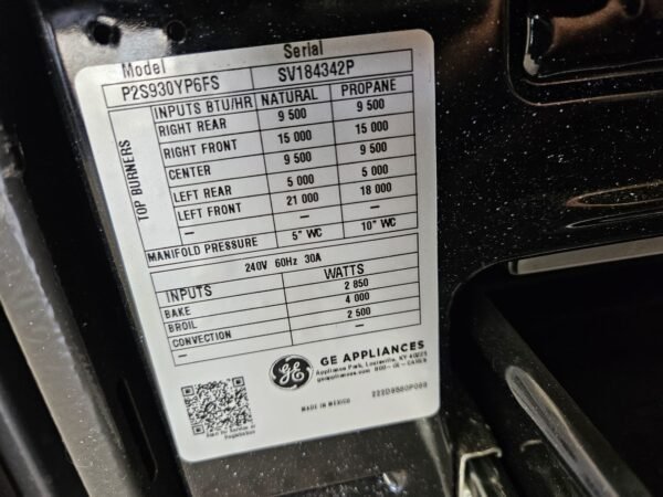 GE New P2S930YPFS 30 Inch Dual Fuel Smart Range - Image 4