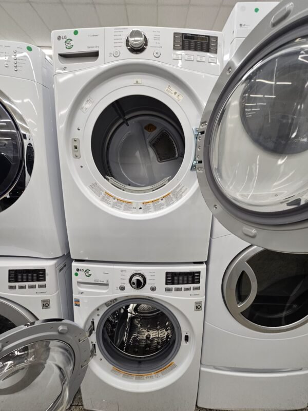 LG Like New Front Load Stackable Washer Dryer Set - White - Image 2