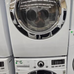 LG Like New Front Load Stackable Washer Dryer Set - White