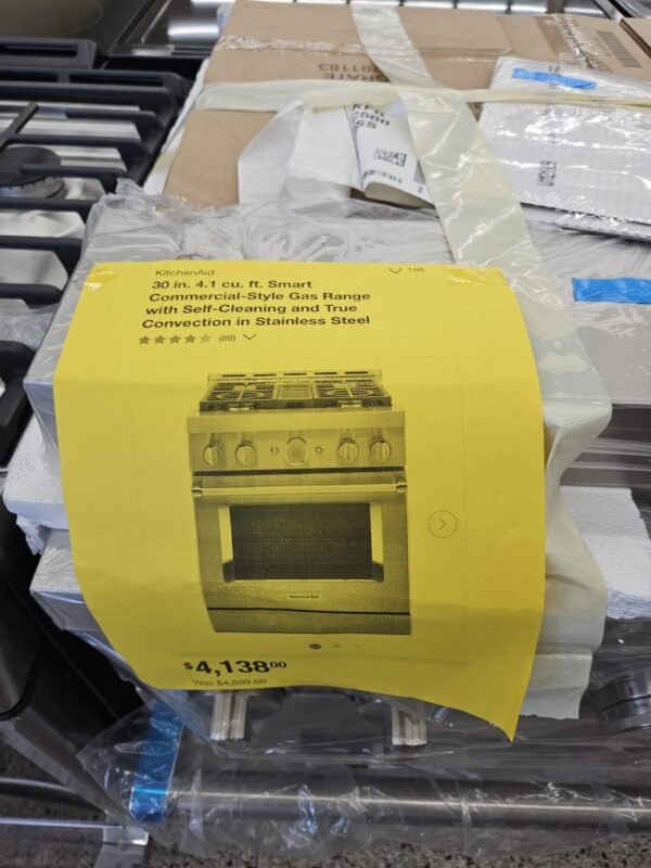 KitchenAid New KFGC500JSS 30" Freestanding Gas Smart Range - Image 3