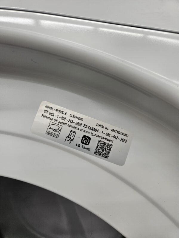 LG New DLEX4080W WM4080HWA Smart Front Load Washer Dryer Set - Image 4
