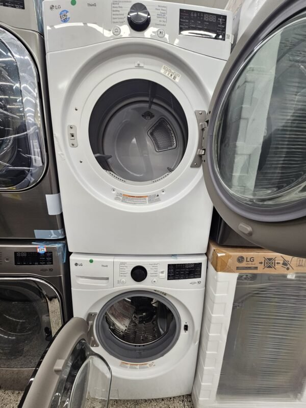 LG New DLEX4080W WM4080HWA Smart Front Load Washer Dryer Set - Image 2