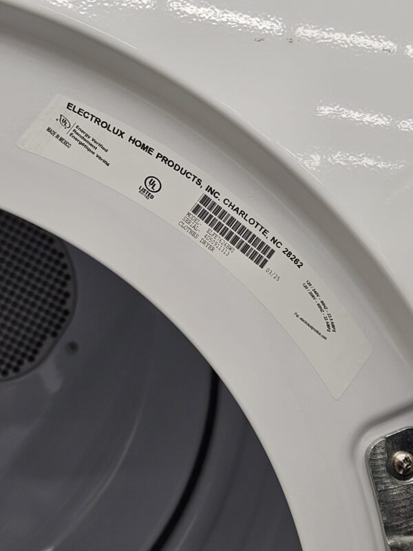 ELECTROLUX ELFE7626BW 8.0 Cu. Ft. Front Load Steam Electric Dryer - Image 4