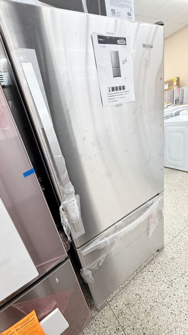 Whirlpool New WRB322DMBM 33" Bottom Freezer Refrigerator - Image 2