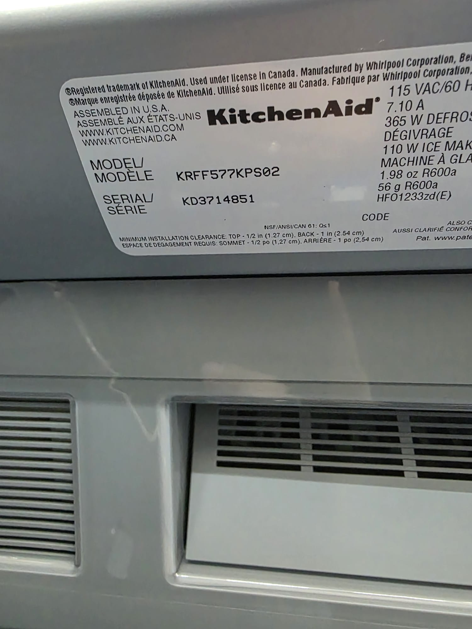 KitchenAid KRFF577KPS02 French Door Refrigerator- Stainless Steel - Image 4