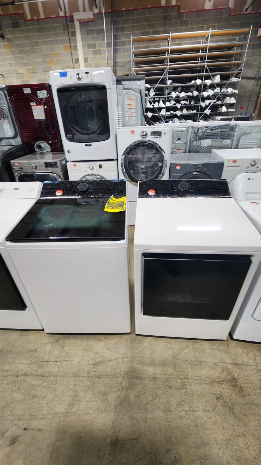 LG WT8400C DLE8400C Trusted Modern Look Top Load Set- White - Image 2