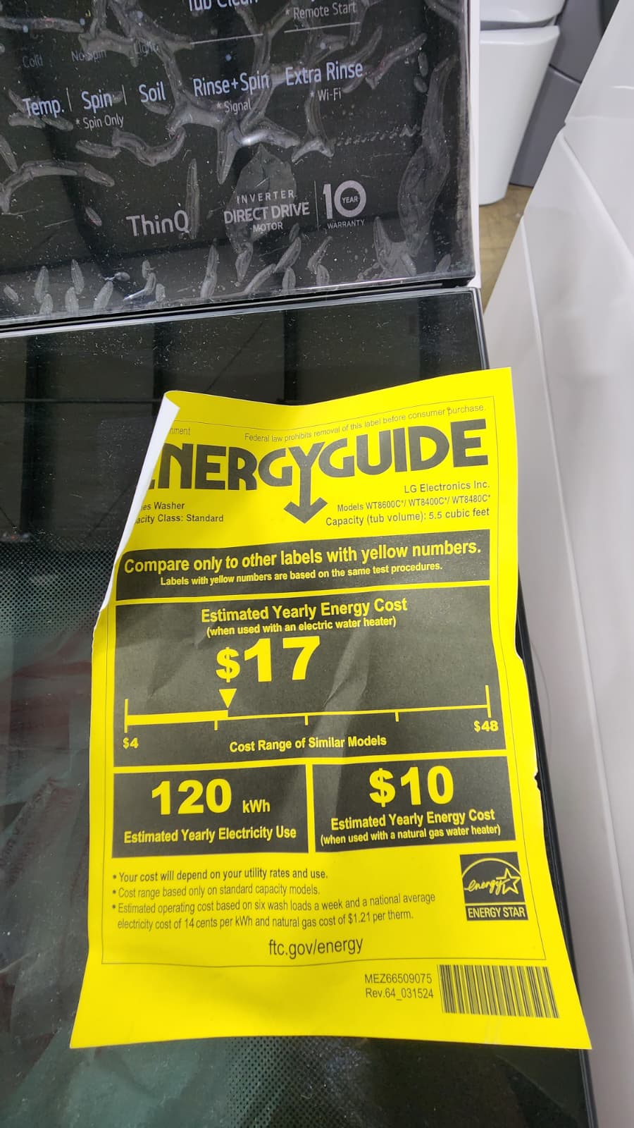 LG WT8400C DLE8400C Trusted Modern Look Top Load Set- White - Image 6