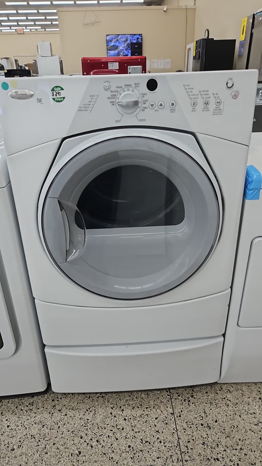 Whirlpool Duet Sport WED8300SW 27 Inch Electric Dryer - Image 2