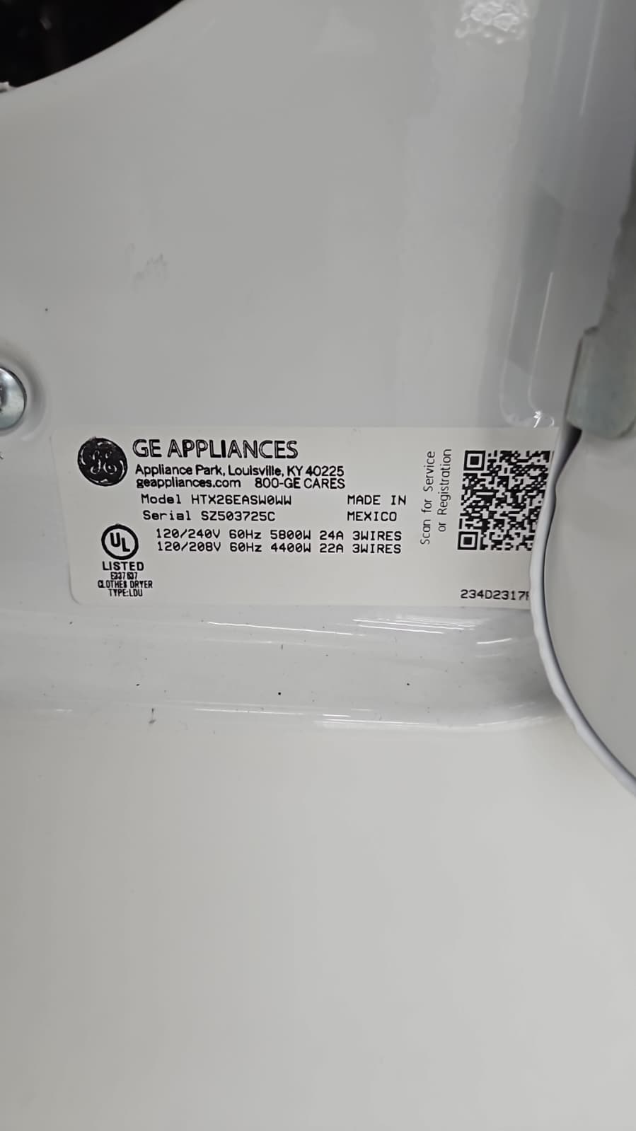 Hotpoint HTX26EASWWW 27" Bold Smart Electric Dryer- White - Image 5