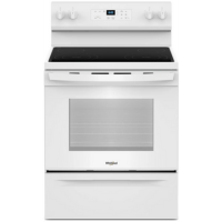 Whirlpool WFE3030RW 30" Durable White Electric Free-Standing Range