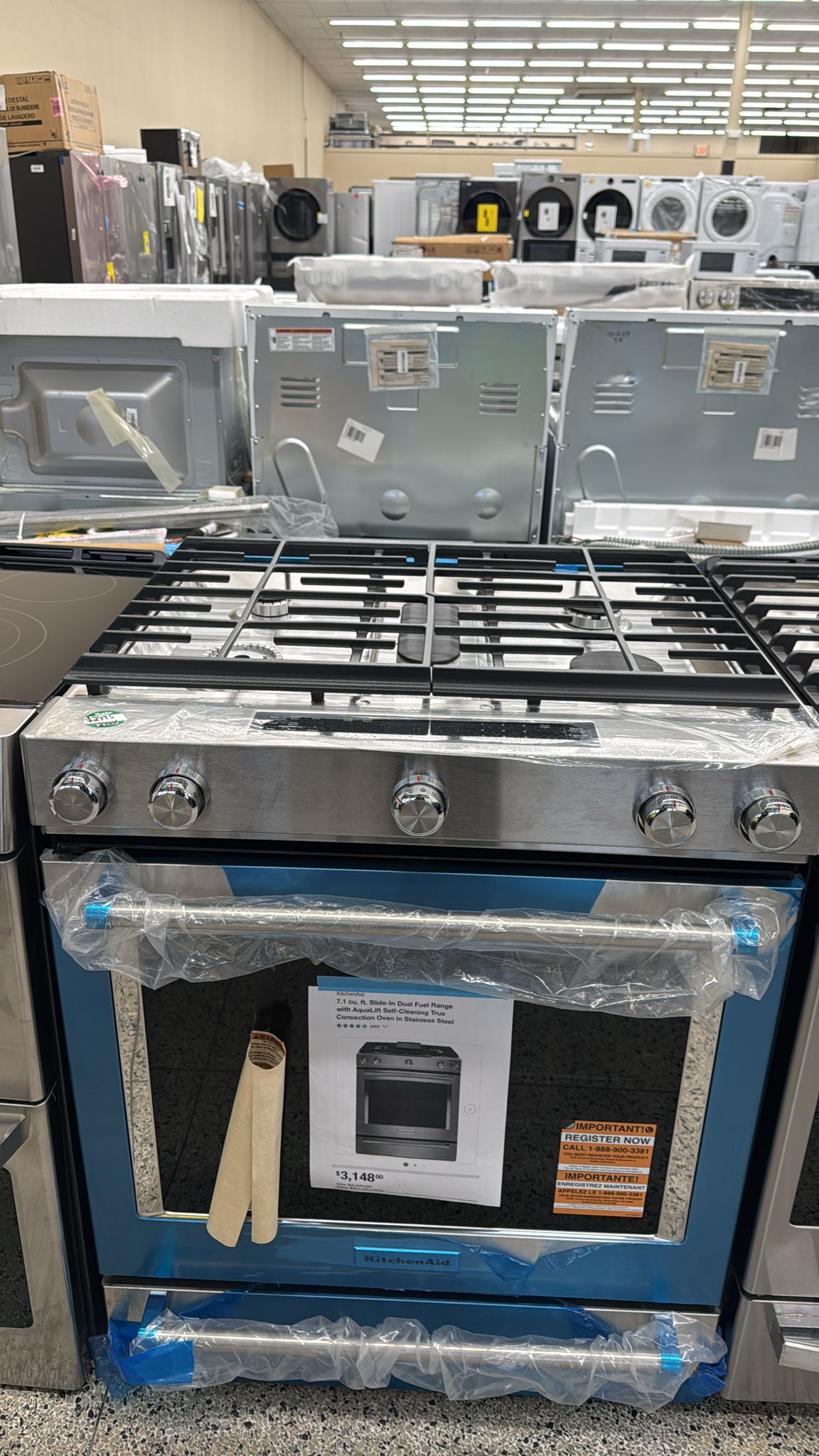 KitchenAid KSDB900ESS 30" Slide‑In Dual Fuel Range